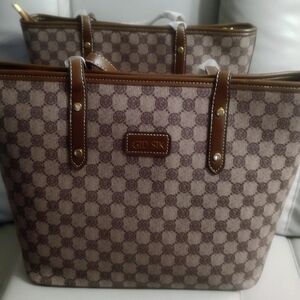 Brown Patterned Women's Tote Bag